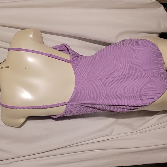 Love & Sports Violet Velour Body Suit - Picture 3 of 5